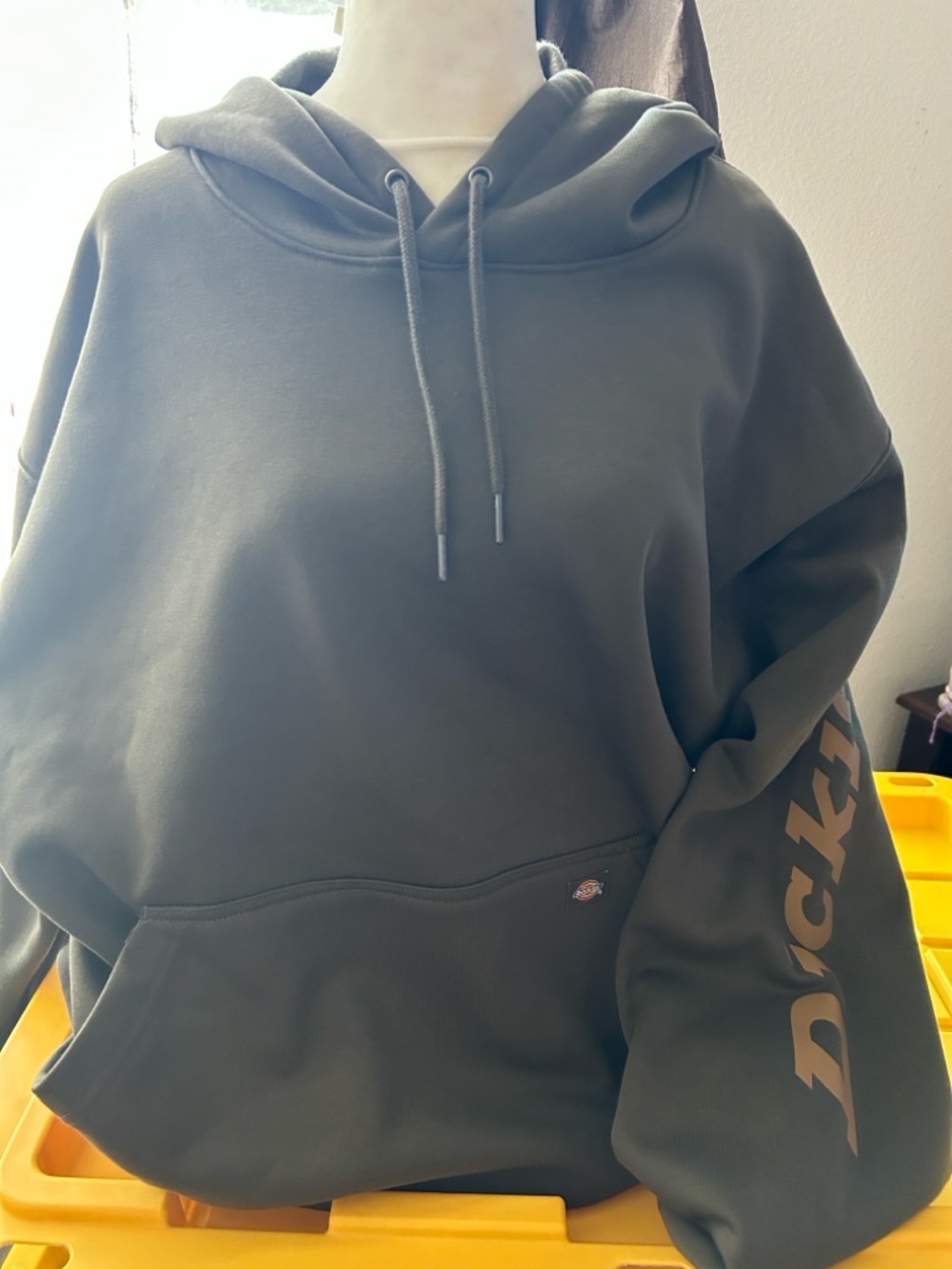 Dickies Olive Green Pullover Sweatshirt with Sleeve Graphics